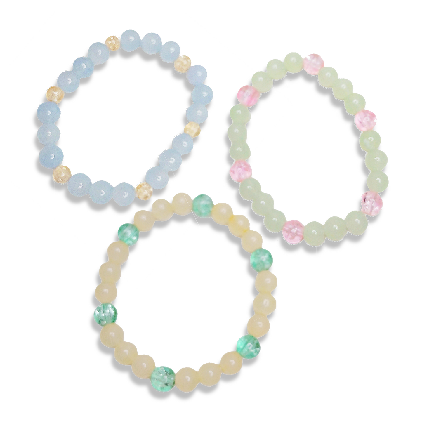 Glass bead bracelet