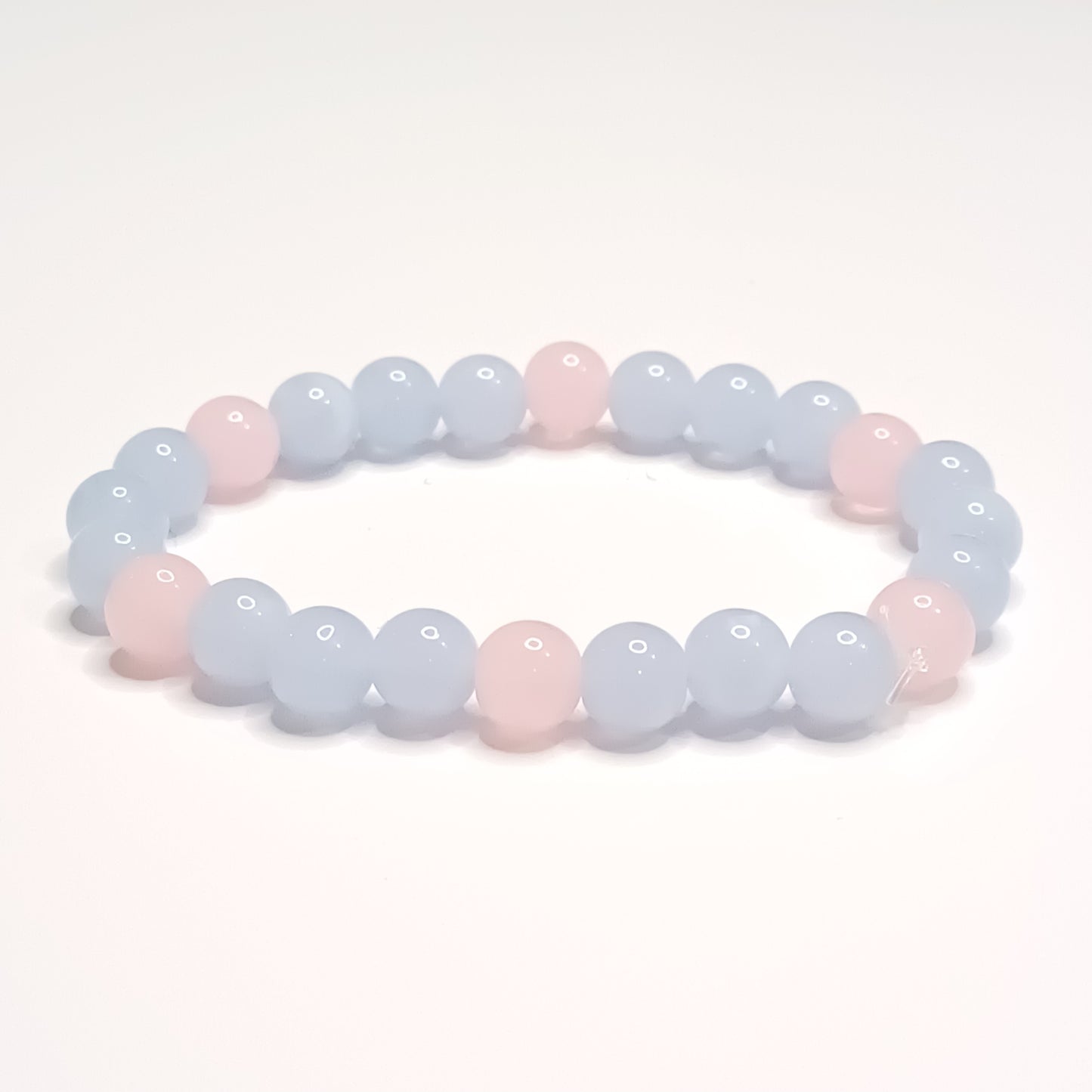 Blue beaded bracelet