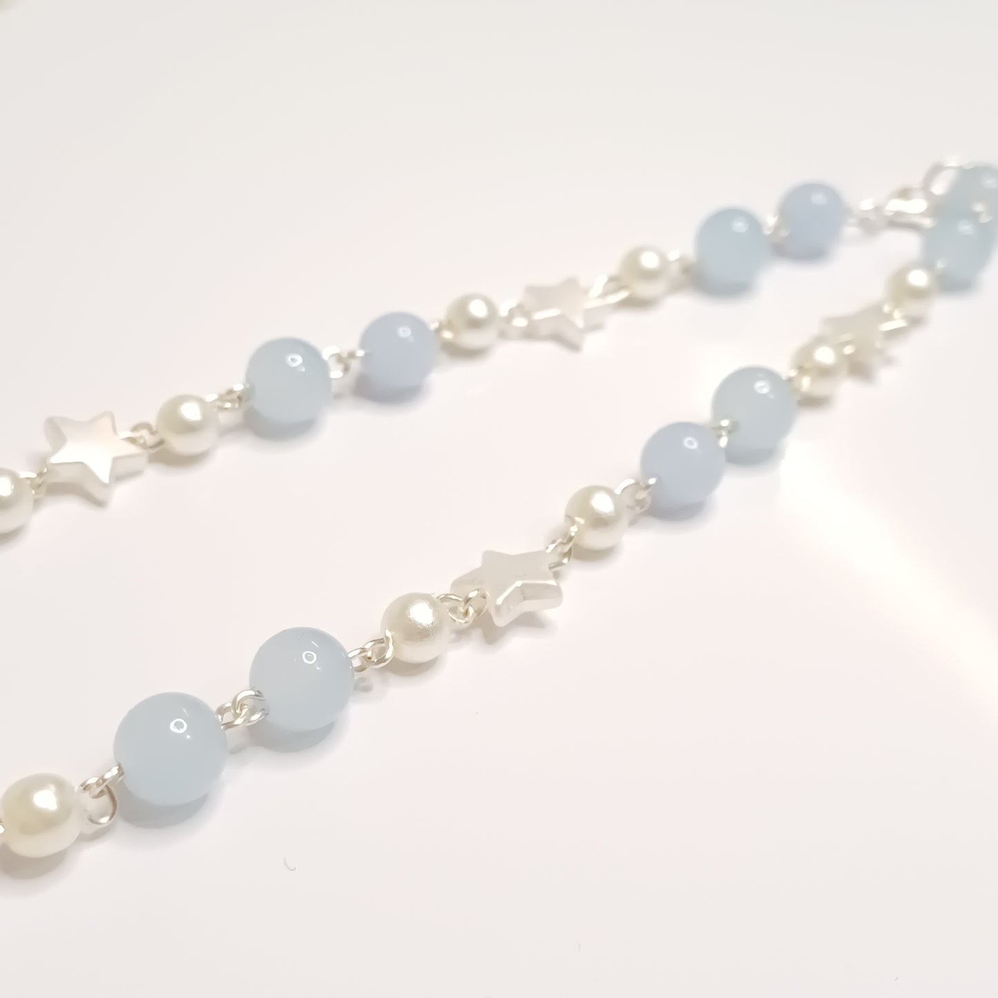 Blue beaded necklace