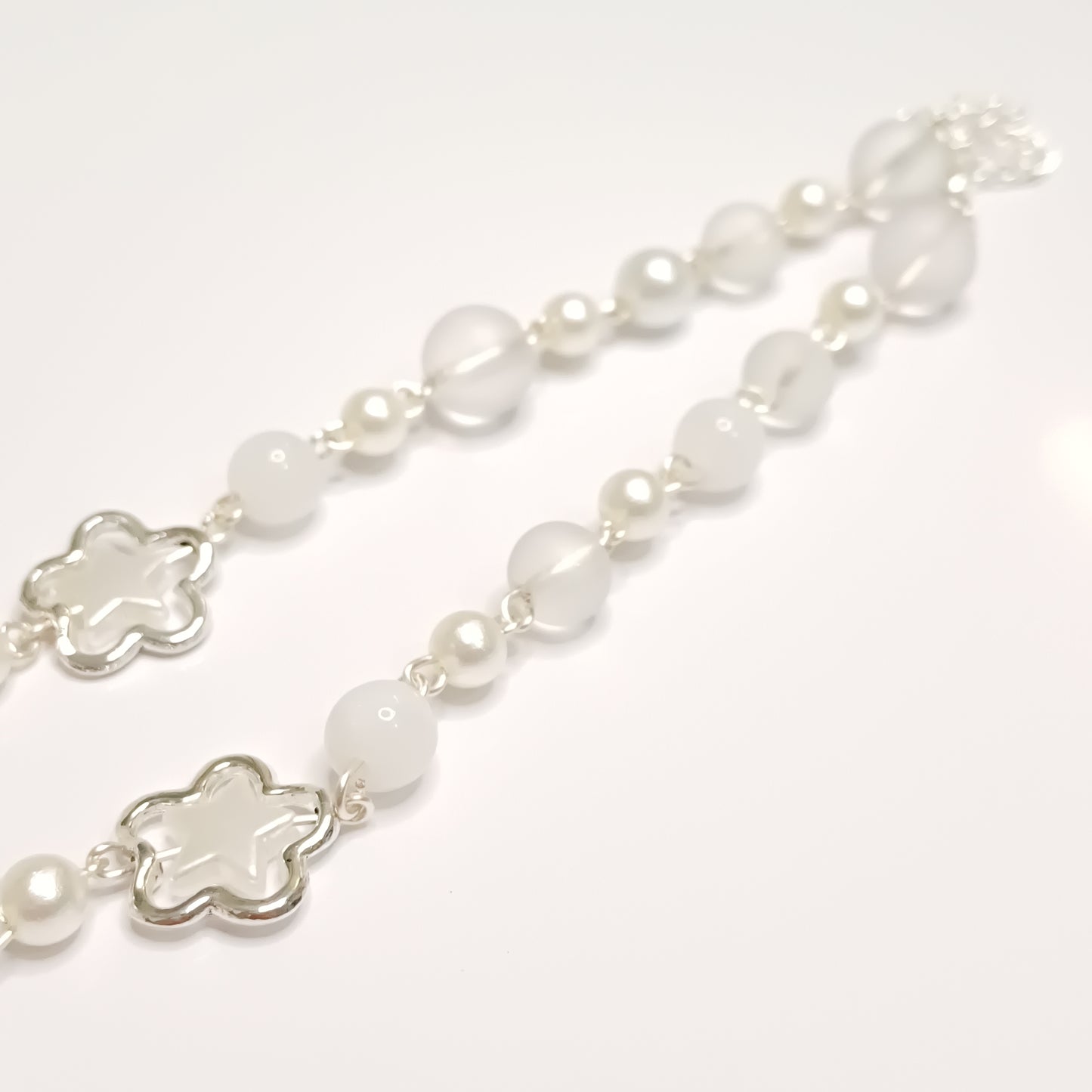White beaded necklace
