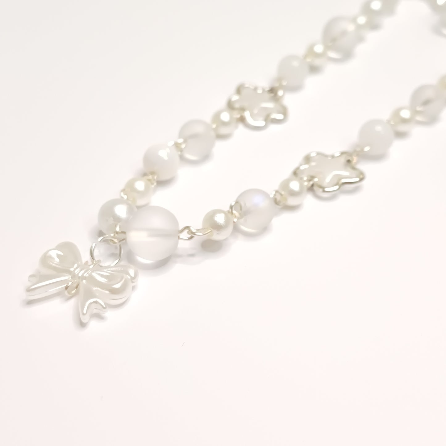 White beaded necklace