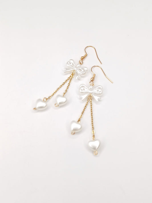 bow dangle earrings