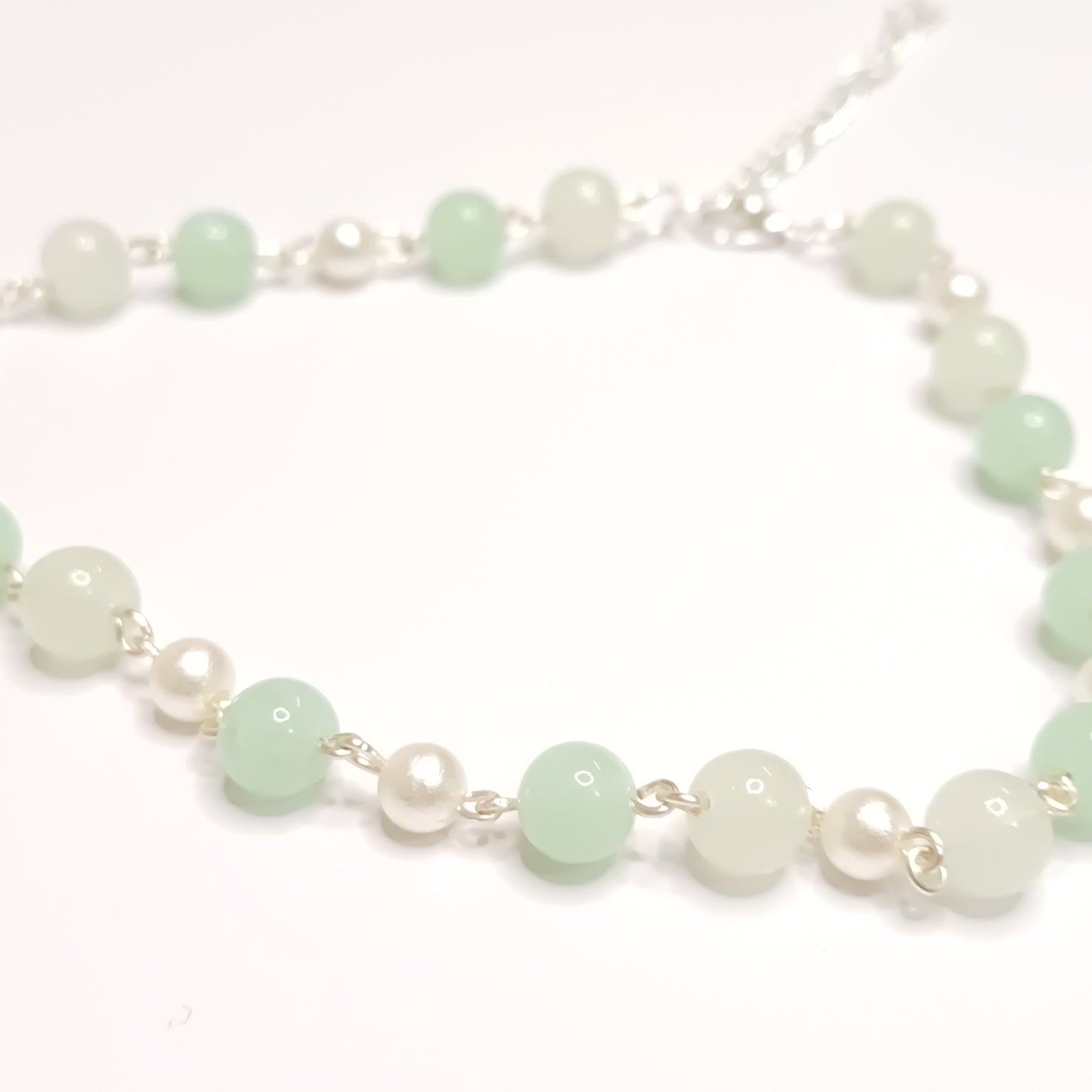 Green beaded necklace