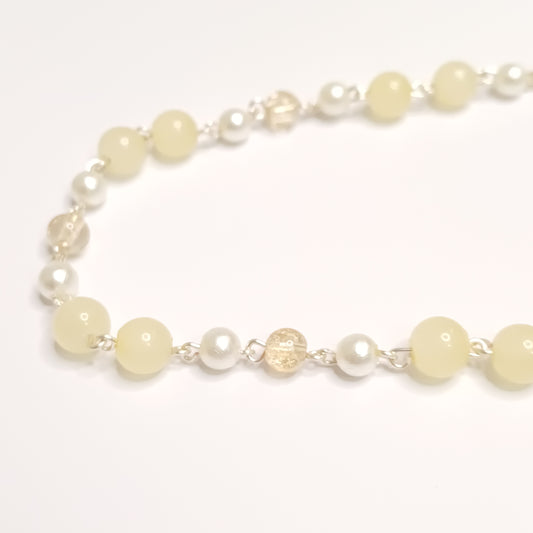 Yellow beaded necklace