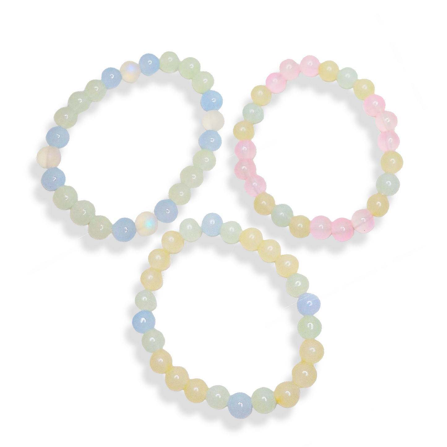 Glass bead bracelet