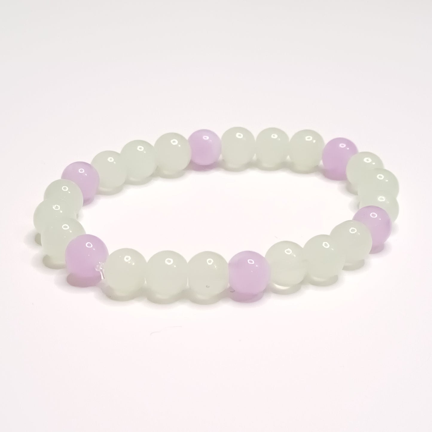 Green glass bead bracelet