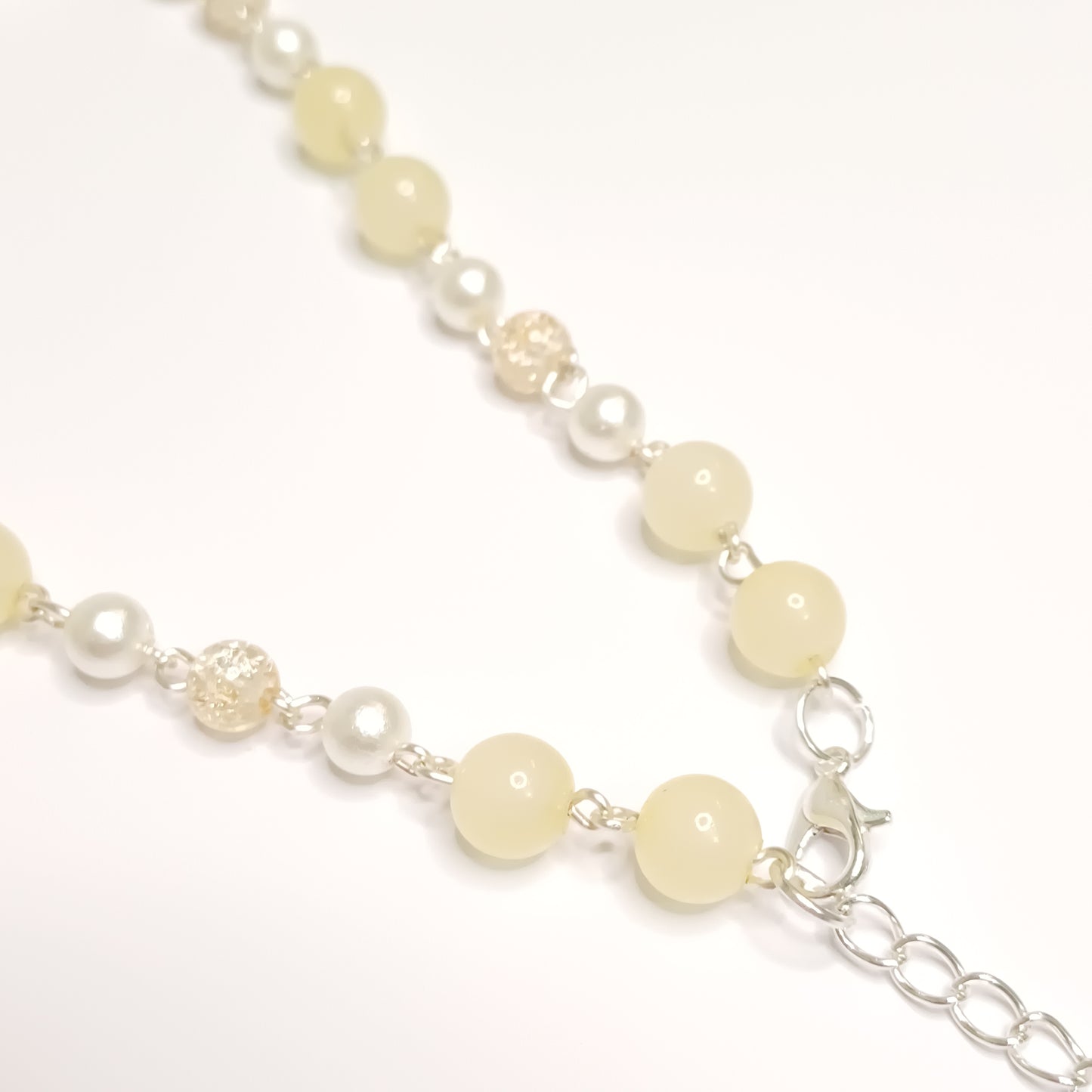 Yellow beaded necklace