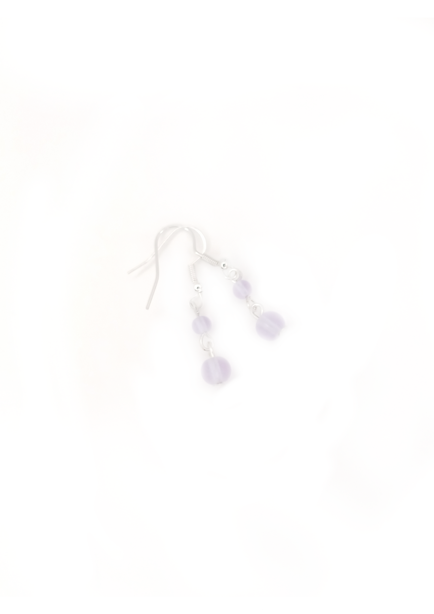 frosty glass earrings