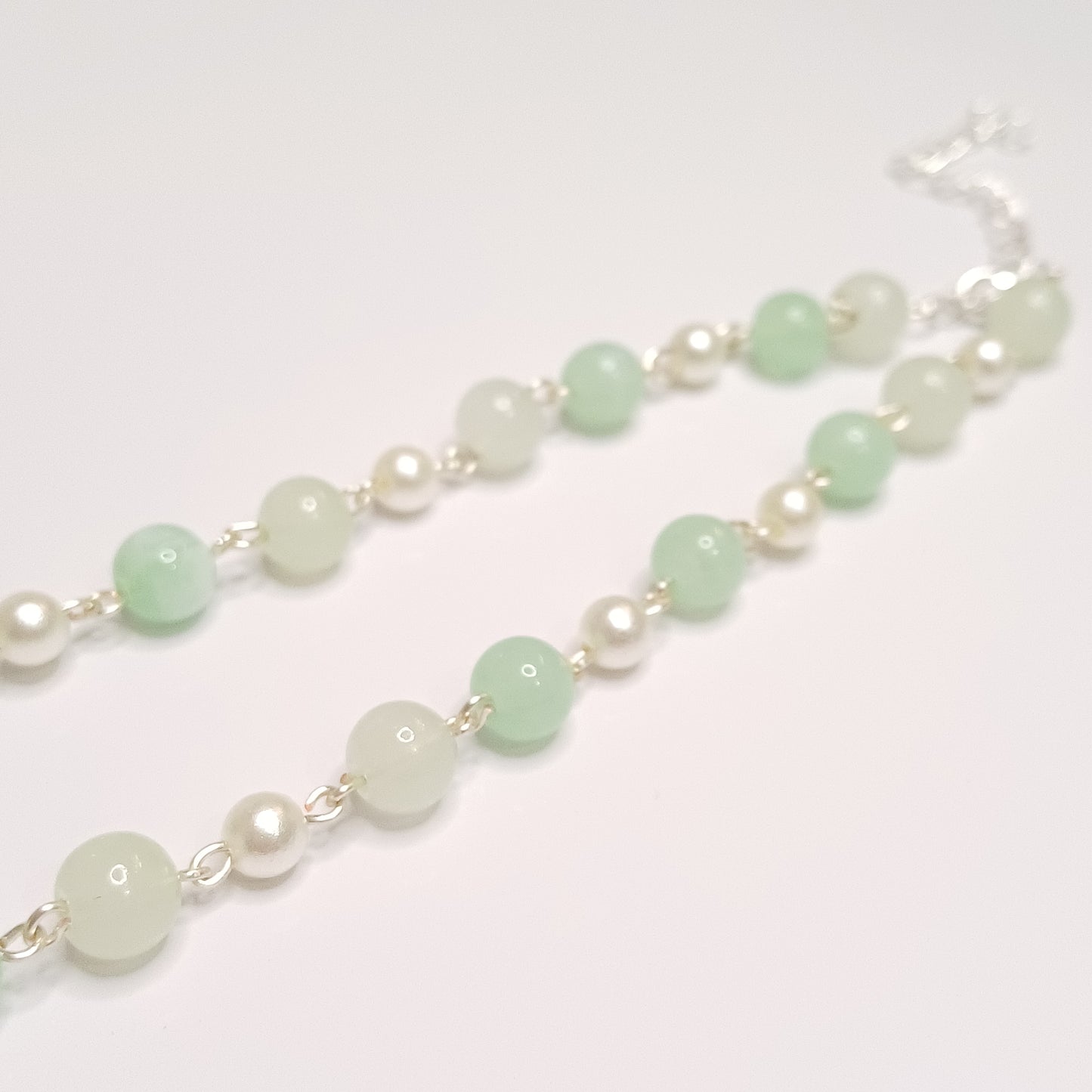 Green beaded necklace