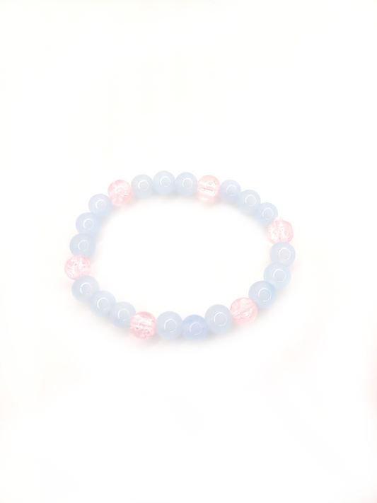Glass bead bracelet