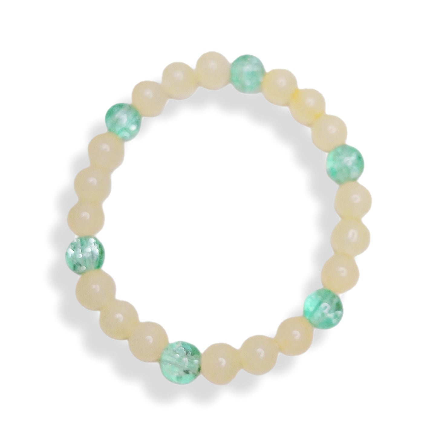 Glass bead bracelet