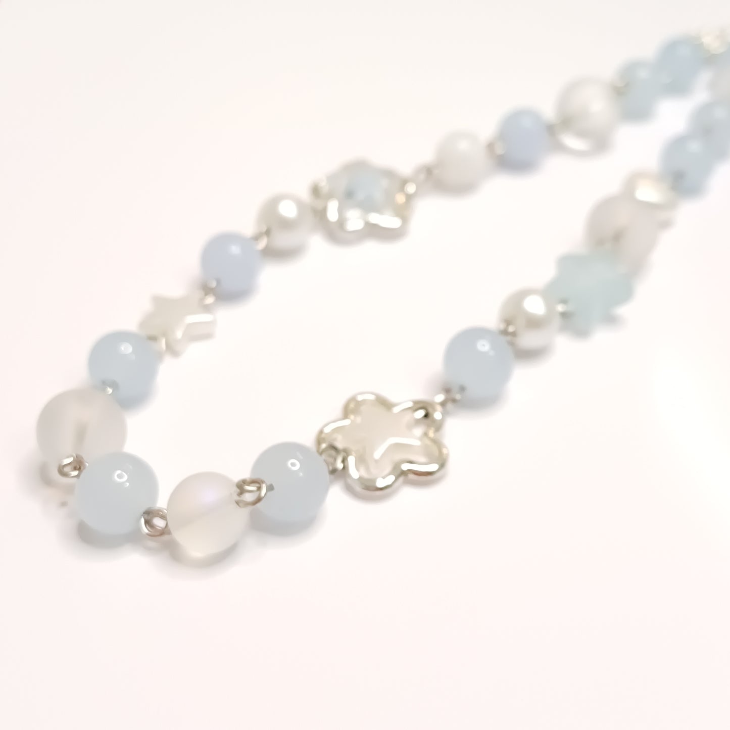 Blue beaded necklace