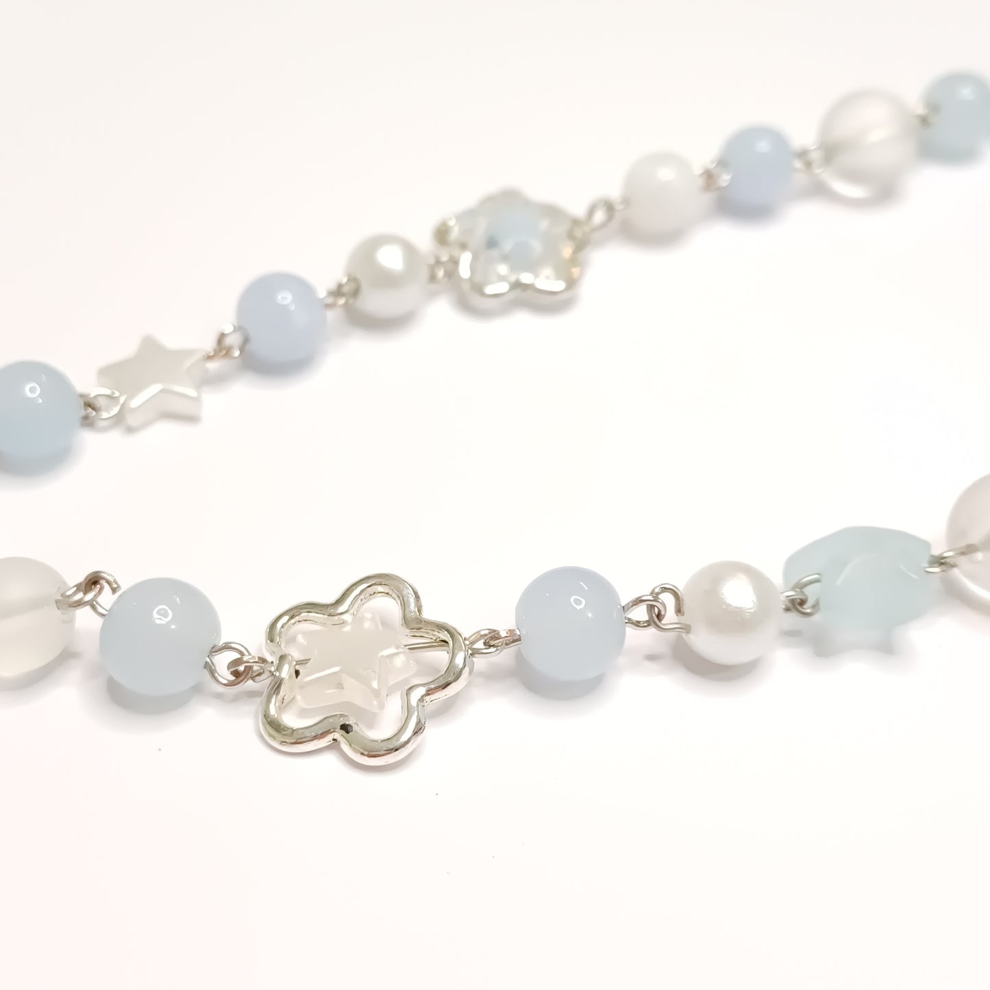 Blue beaded necklace