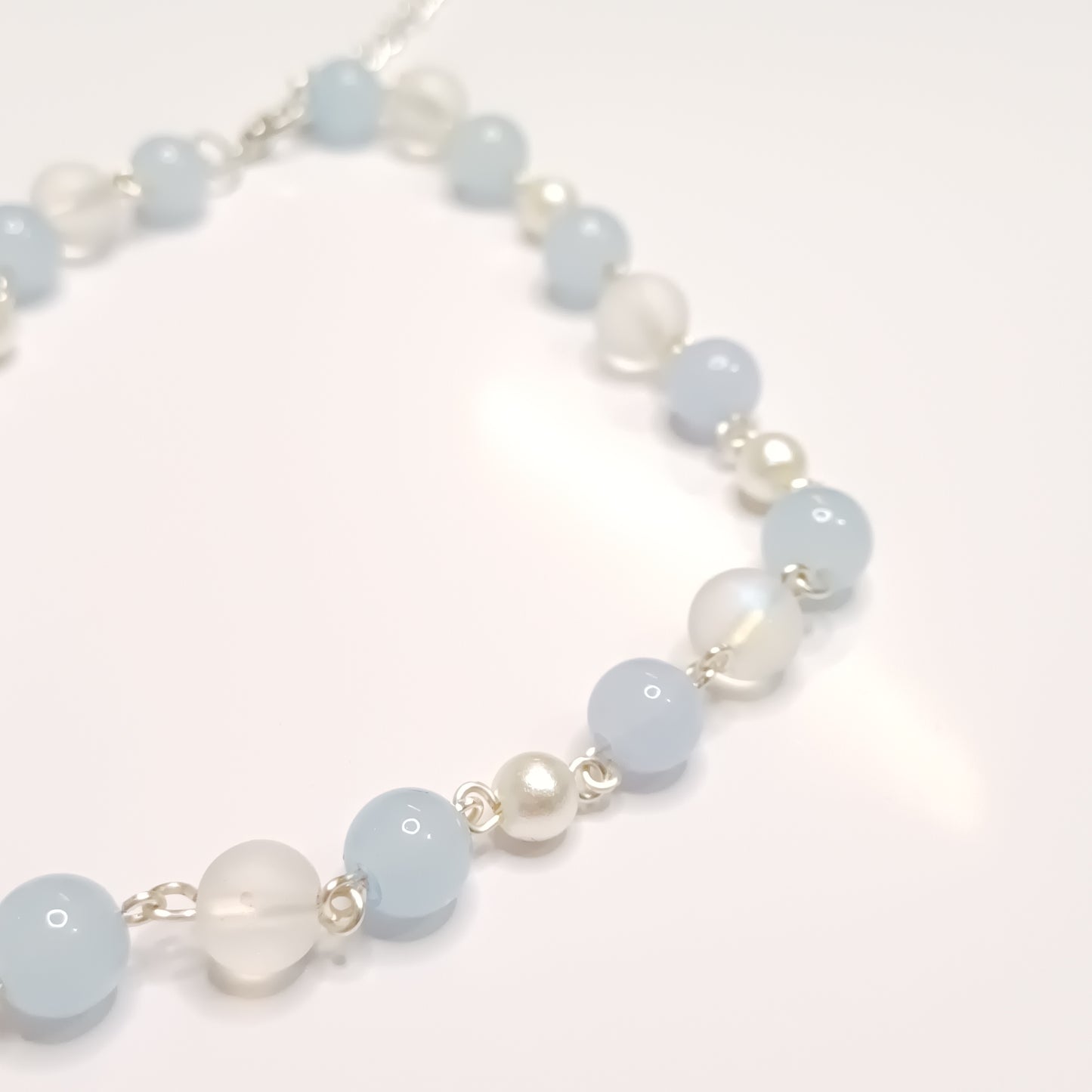 Blue beaded necklace