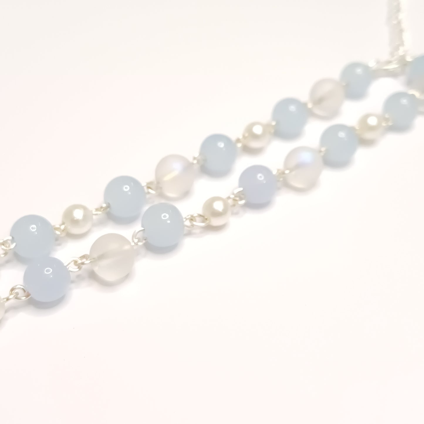 Blue beaded necklace