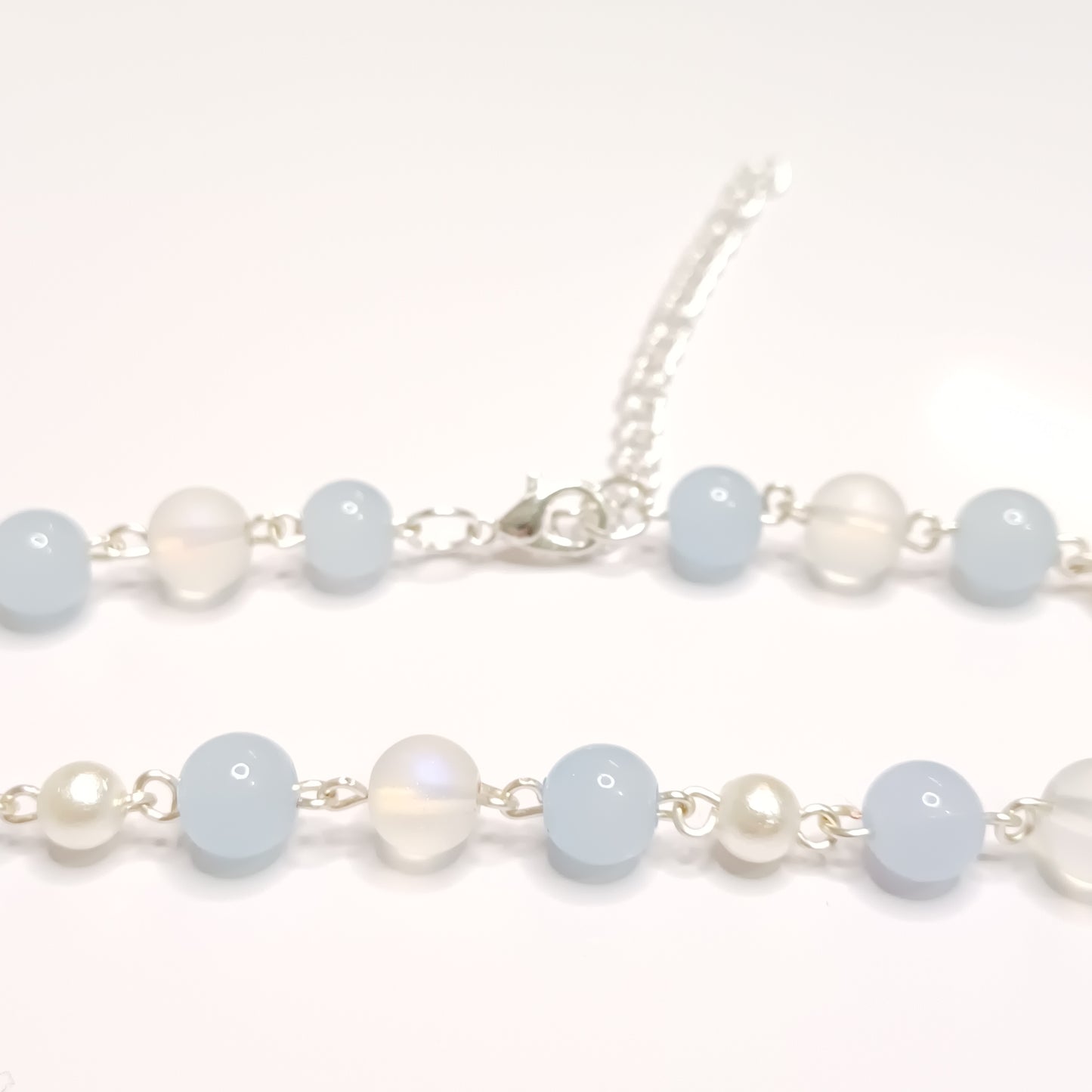 Blue beaded necklace