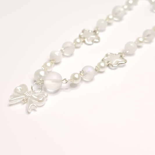 White beaded necklace